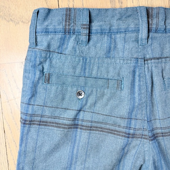 Hurley Boys Blue Plaid Flat Front Shorts Lightweight Casual Wear Size 8 / 26 - Picture 6 of 11